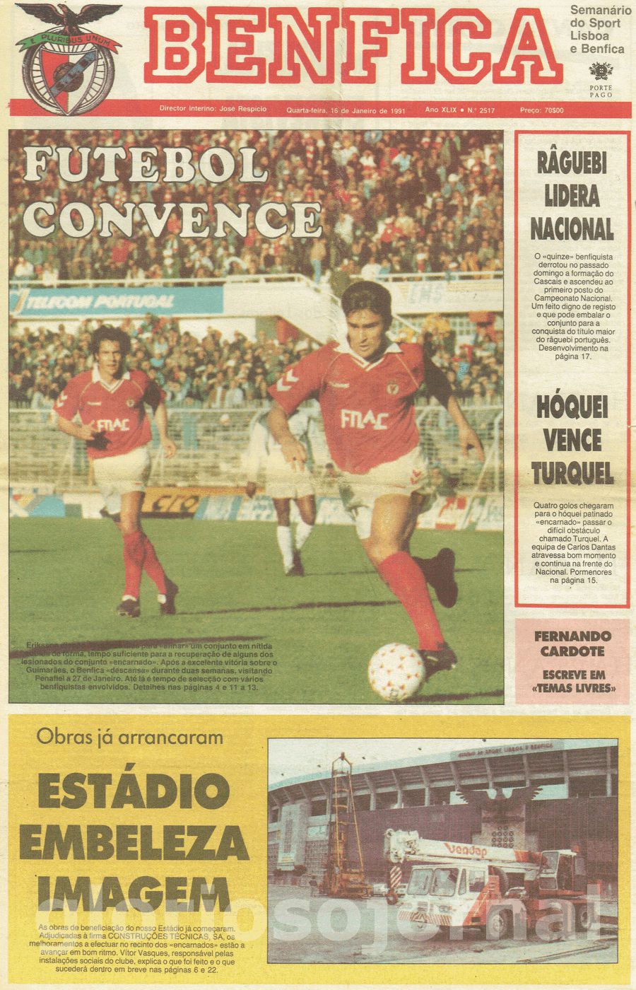 jornal o benfica 2517 1991-01-16